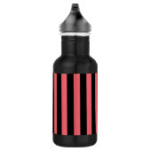 Korallen und schwarze Streifen aus Süßigkeiten Edelstahlflasche (Rechts)