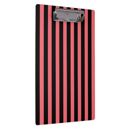 Korallen und schwarze Streifen aus Süßigkeiten Klemmbrett (Rechts)