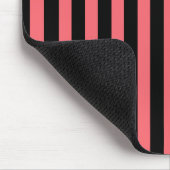 Korallen und schwarze Streifen aus Süßigkeiten Mousepad (Ecke)