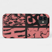 Korallen und Schwarze Wildtiermuster Case-Mate iPhone Hülle (Rückseite (Horizontal))