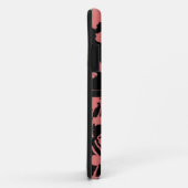 Korallen und Schwarze Wildtiermuster Case-Mate iPhone Hülle (Hinten/Rechts)