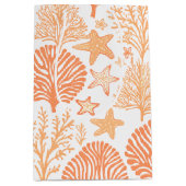 Korallen- und Seesternorange Mittlere Geschenktüte (Vorderseite)