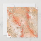 Korallen- und Seestrand Sommerblühende Hochzeit Einladung (Rückseite)