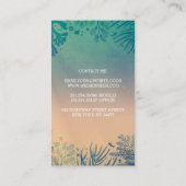 Korallen und tropischer Ozean-Schatz-Kranz Visitenkarte (Rückseite)