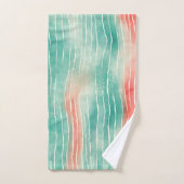 Korallen und Türkis Badhandtuch Set (Handtuch)