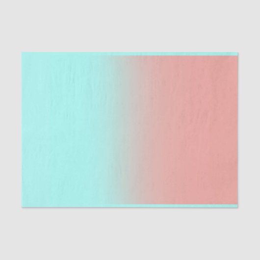 Korallen und Türkis Seidenpapier (Vorderseite)