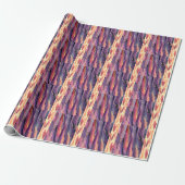 Korallen- und Violettmuster Geschenkpapier (Ungerollt)