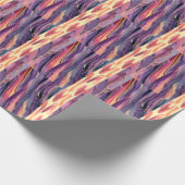 Korallen- und Violettmuster Geschenkpapier (Ecke)