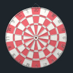 Korallen und Weiß Dartscheibe<br><div class="desc">Korallen- und Weißkarton</div>