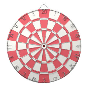 Korallen und Weiß Dartscheibe