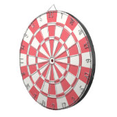 Korallen und Weiß Dartscheibe (Vorderseite rechts)