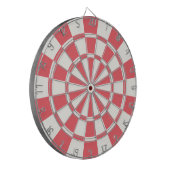 Korallen und Weiß Dartscheibe (Vorderseite Links)