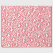 Korallen- und Weißeinfarbenmuster Geschenkpapier (Flach)