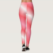 Korallen und Weißer Vertikaler Streifen Leggings (Rückseite)