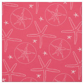 Korallen- und Weißküstenfisch, SandDollar-Gewebe Stoff (Muster)