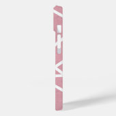 Korallen- und Weißmosaikmuster Case-Mate iPhone Hülle (Rückseite / Links)