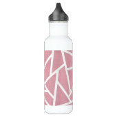 Korallen- und Weißmosaikmuster Edelstahlflasche (Links)
