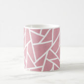 Korallen- und Weißmosaikmuster Kaffeetasse (Mittel)