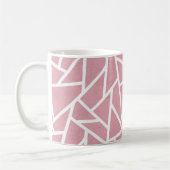 Korallen- und Weißmosaikmuster Kaffeetasse (Links)