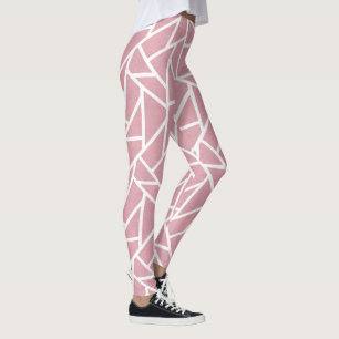 Korallen- und Weißmosaikmuster Leggings