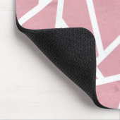 Korallen- und Weißmosaikmuster Mousepad (Ecke)