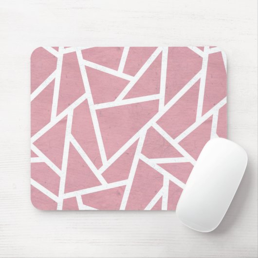 Korallen- und Weißmosaikmuster Mousepad (Mit Mouse)