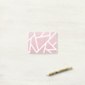 Korallen- und Weißmosaikmuster Post-it Klebezettel (Auf Schreibtisch)