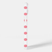 Korallen- und Weißpolka-Punkte Case-Mate iPhone Hülle (Rückseite / Rechts)