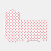 Korallen- und Weißpolka-Punkte Geschenkschachtel (Ungefaltet)
