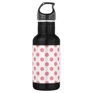 Korallen- und Weißpolka-Punkte Trinkflasche