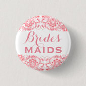 Korallen- und Weißspitzen-Bridesmaier Button 2 (Vorderseite)