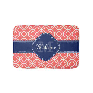 Korallen und Welches marokkanische Pattern Marine Badematte