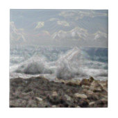 Korallen und Wellen Fliese (Vorderseite)