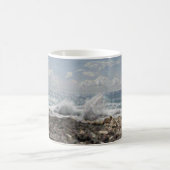 Korallen und Wellen Kaffeetasse (Mittel)