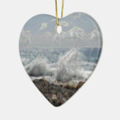 Korallen und Wellen Keramikornament (Links)