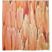 Korallen und Wüstennebel Tulips Abstrakt Duschvorhang (Vorderseite)