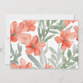 Korallen und Zahnseide - Romantische Save the Date (Rückseite)