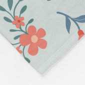 Korallen-Wiesen-Blumenmuster Fleecedecke (Ecke)