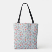 Korallen-Wiesen-Blumenmuster Tasche (Rückseite)