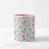 Korallen-Wiesen-Blumenmuster Tasse (Zentrum)
