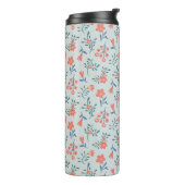 Korallen-Wiesen-Blumenmuster Thermosbecher (Nach links gedreht)
