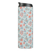 Korallen-Wiesen-Blumenmuster Thermosbecher (Nach rechts gedreht)