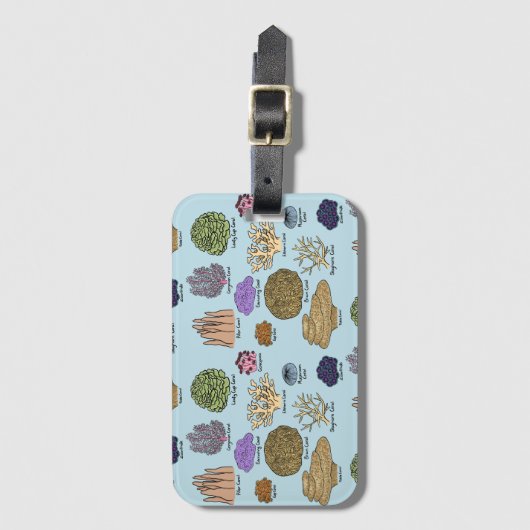 Korallenarten Gepäckanhänger (Vorderseite Vertikal)