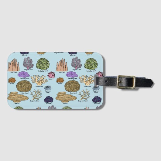 Korallenarten Gepäckanhänger (Vorderseite (Horizontal))