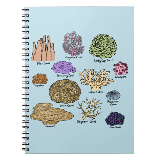 Korallenarten Notizblock (Vorderseite)