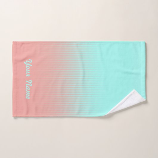 Korallenbäder und türkisfarbenes Bath Badhandtuch Set (Handtuch)