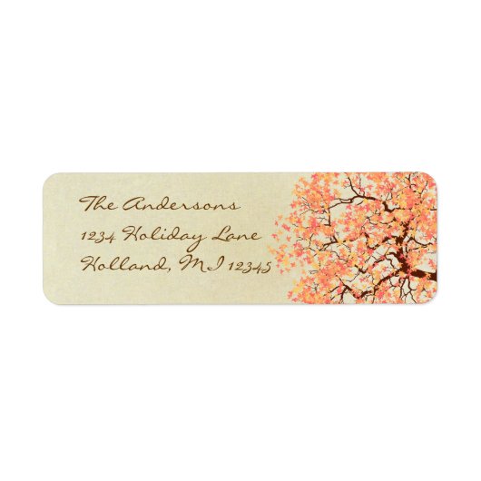 Korallenbaum-Rücksendeadresse (Vorne)