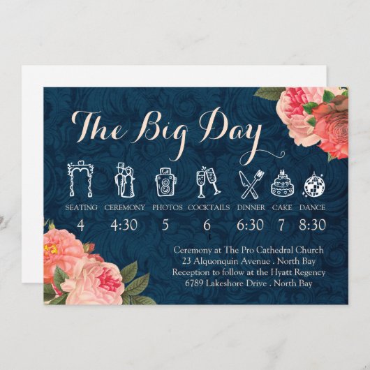 Korallenbäume und Hochzeitzeitstile der Marine Programm (Vorne/Hinten)