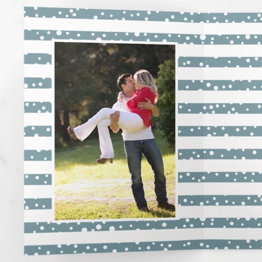 Korallenbeeren und Streifen Weihnachtsgebäck Foto  Dreifach Gefaltete Urlaubskarte (Innen Erste Seite)