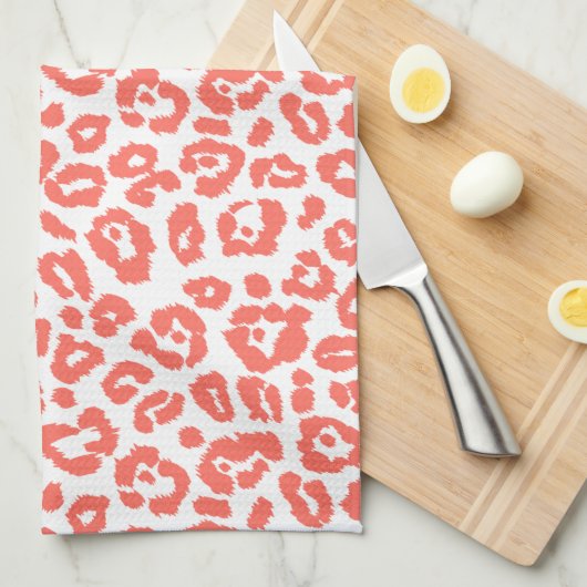 Korallenblättermuster Geschirrtuch (Viertel Falte)